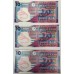 HONG KONG 2002 and 2007 . TEN 10 DOLLAR BANKNOTES . 10x REPLACEMENT NOTES . CHOICE UNCIRCULATED